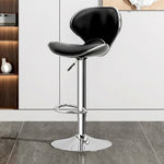 Load image into Gallery viewer, Modern Adjustable Swivel Bar Stool Upholstered Faux Leather Seat Height Adjustable 1 Piece
