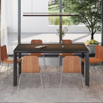 Load image into Gallery viewer, 54.6&#39;&#39;/ 62.4&#39;&#39; Dining Table Modern Style Elegant Design Spacious Surface for Dining and Gathering
