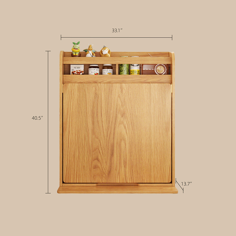 62'' Foldable Multifunctional Dining Table Integrated Storage Solid Wood Texture Multi-Scene Fit