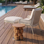 Load image into Gallery viewer, Modern Outdoor Lounge Chair with Woven Rope Frame and Weather Resistant Cushions
