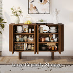 Load image into Gallery viewer, 54.6'' Modern Fluted Wood Sideboard Cabinet with Mid-Century Legs
