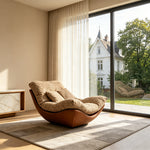 Load image into Gallery viewer, Modern Lounge Accent Chair with Plush Cushions and Faux Leather Base

