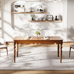 Load image into Gallery viewer, 54&#39;&#39;Vintage Carved Dining Table Solid Wood Build Elegant Silhouette Multi-Scene Use
