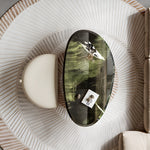 Load image into Gallery viewer, Modern Oval Coffee Table with Tempered Glass Top Black Base Minimalist Living Room Center Table

