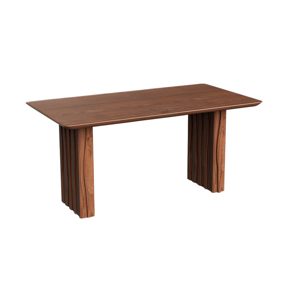 62.4″/70.2″ Rectangular Wooden Dining Table Modern Minimalist Design Sculpted Legs