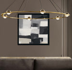 Load image into Gallery viewer, Original handmade abstract painting in black, white, grey, and beige tones, minimalist geometry adding serene artistry to any space.
