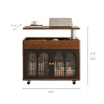 Load image into Gallery viewer, 46&#39;&#39;Vintage Flip-Top Coffee Table with Storage | Solid Wood Texture + Hidden Drawer + Castor Wheels
