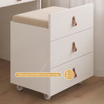 Load image into Gallery viewer, Functional Makeup Vanity Built-in Mirror Organized Storage Drawers Rolling Stool
