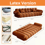 Load image into Gallery viewer, Modern Bubble Cushion Velvet Sofa Bed Convertible Deep Seat Sleeper
