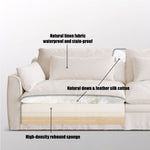 Load image into Gallery viewer, Modern Linen Fabric Sofa Removable Cover Deep Seat Feather Filled Couch
