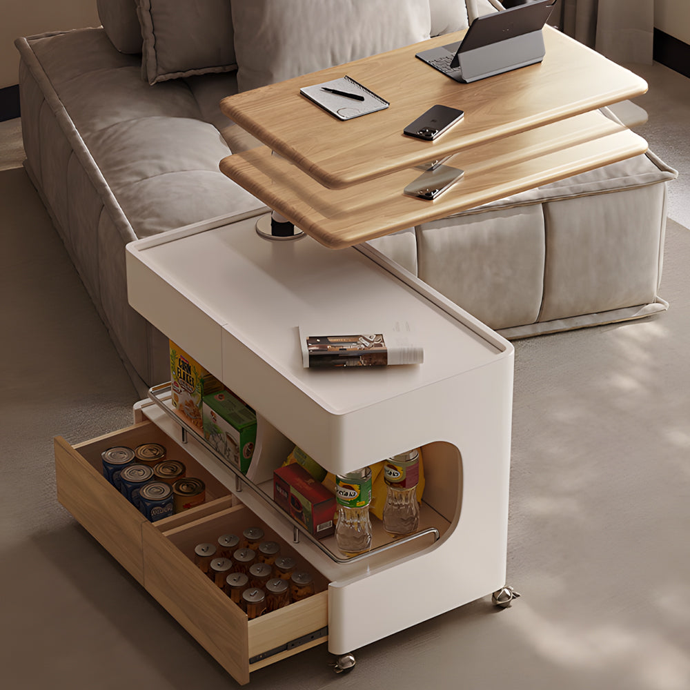 Modern Multi-Functional Coffee Table with Foldable Lift-Top Rotatable & Extendable Design