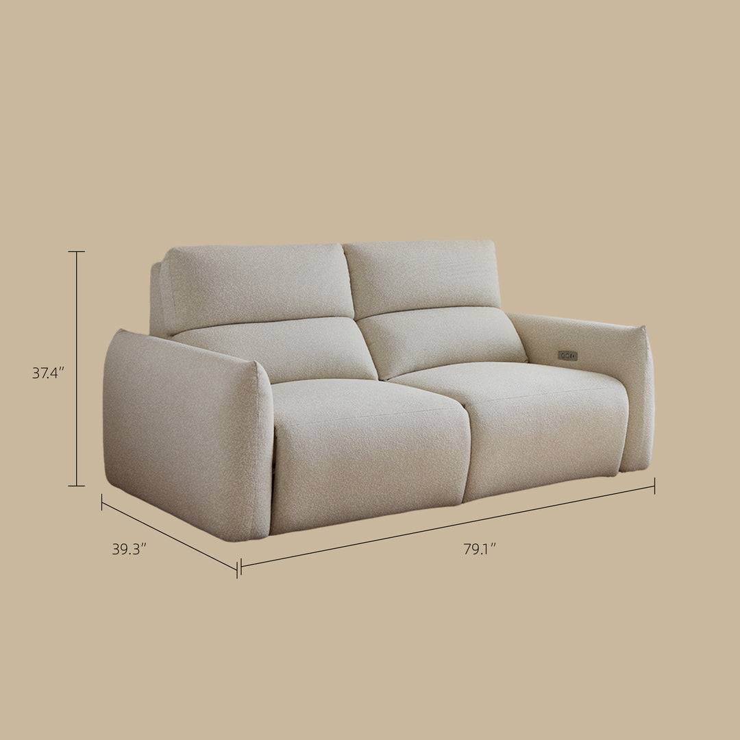 79.1'' Modern Power Recliner Sofa Soft Fabric Upholstered Electric Reclining Couch