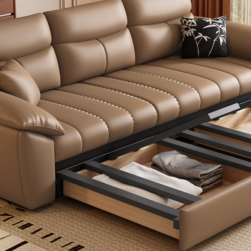 89.7'' Cat Scratch-Resistant Sofa Bed Hidden Storage Convertible Design Durable Comfort