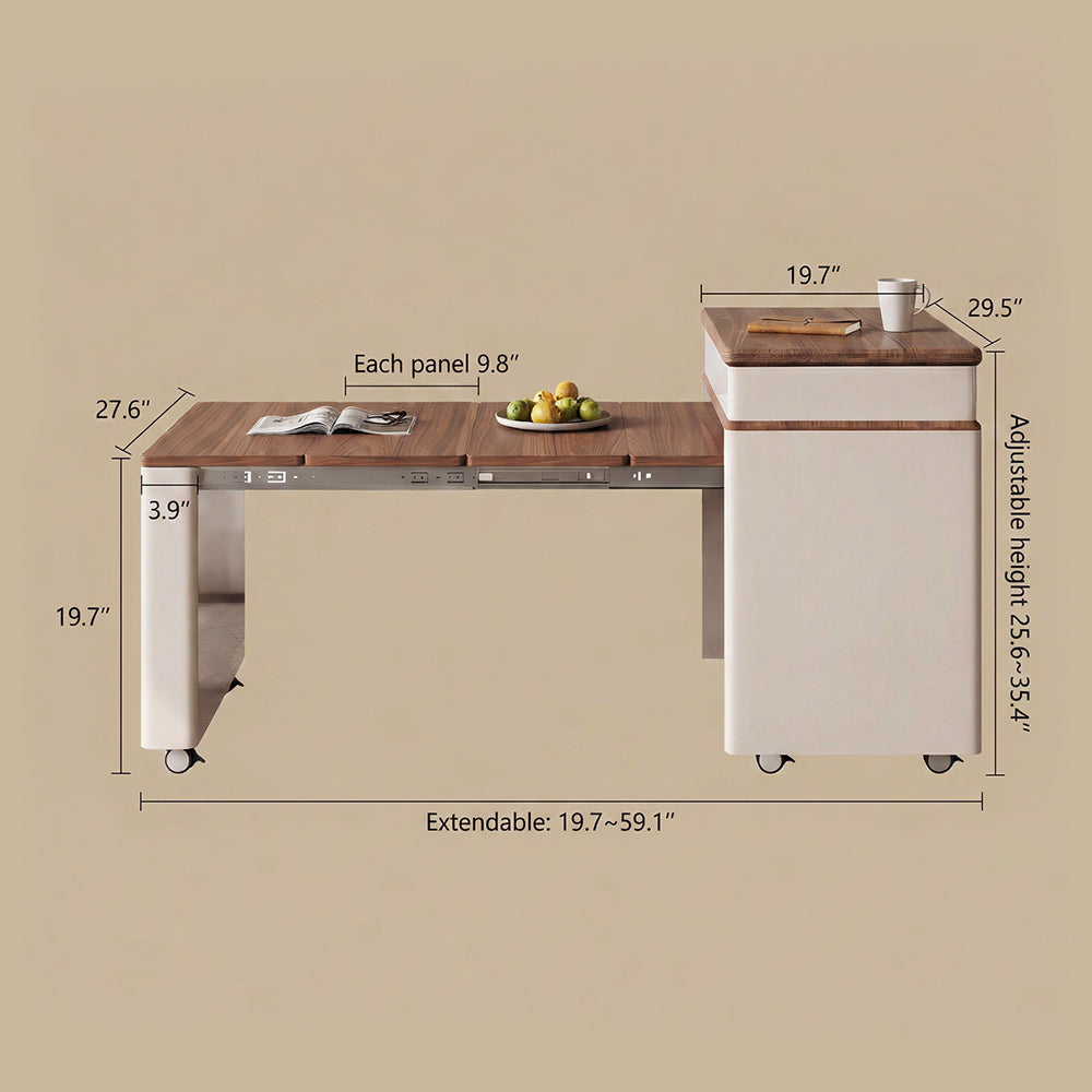 Modern Lift Top Coffee Table with Storage Extendable Wooden Coffee Table with Open Shelves Multi-Functional Living Room Table