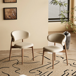 Load image into Gallery viewer, 2PCS Dining Chair Modern Ash Wood Frame Curved Backrest
