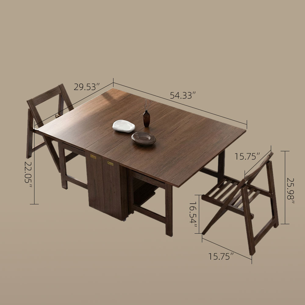 Solid Wood Convertible Sofa Bed with Storage & Dining Table Function Foldable Multi-Functional Sofa for Modern Living