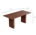 Load image into Gallery viewer, 62.4″/70.2″ Rectangular Wooden Dining Table Modern Minimalist Design Sculpted Legs
