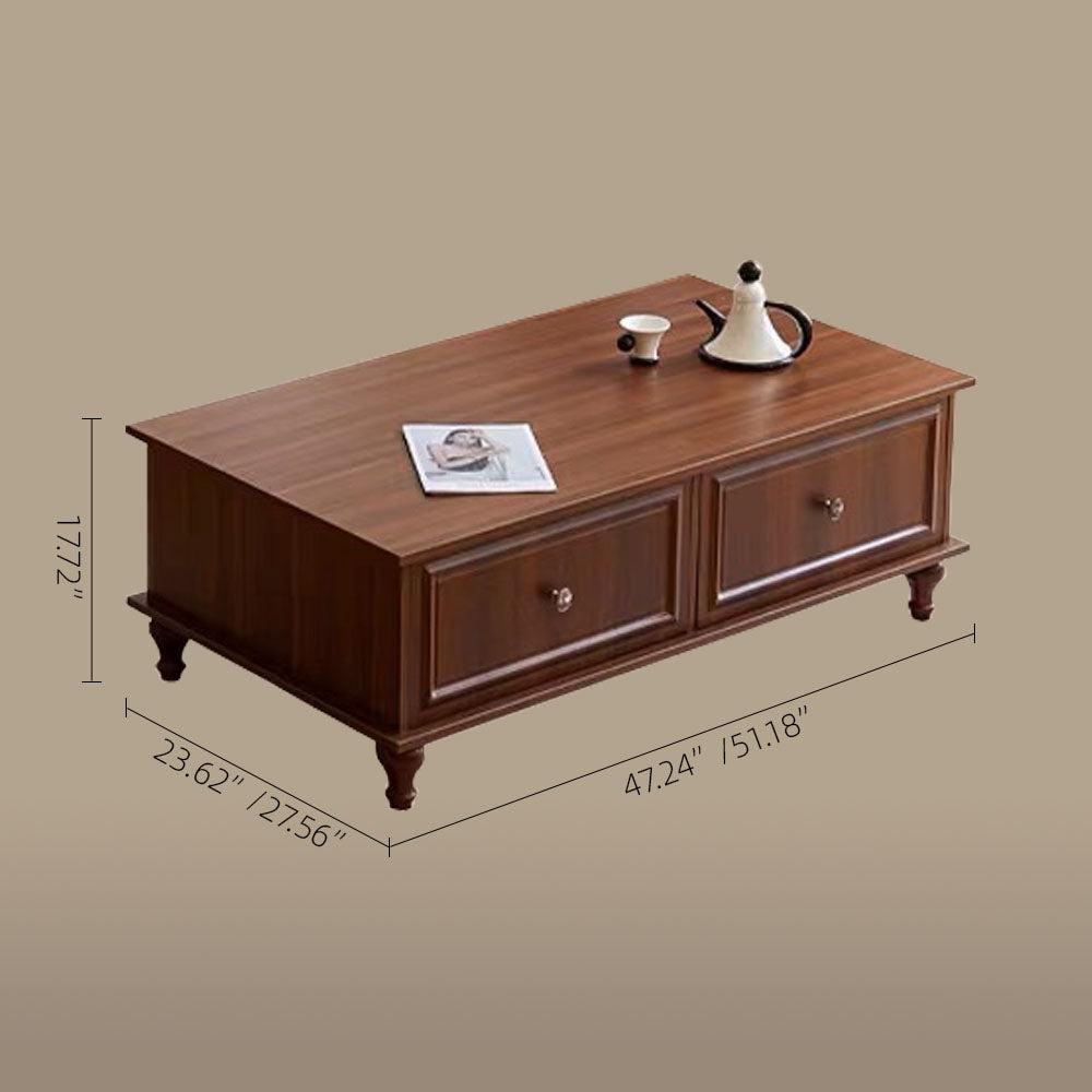 Vintage Walnut Living Room Furniture Set TV Console with Fluted Glass Doors & Coffee Table