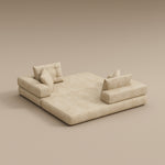Load image into Gallery viewer, 70&#39;&#39;-78&#39;&#39;Convertible Sofa Bed Tufted Cushion Armrest Foldable Design in Grey Fabric Upholstery
