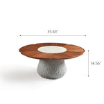 Load image into Gallery viewer, Flower-Shaped Nesting Coffee Table Set with Wood Grain Top and Sculptural Pedestal Base
