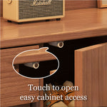Load image into Gallery viewer, 47.2''/55.1'' Modern Walnut Entryway Shoe Cabinet with Drawer Stylish Storage Organizer
