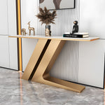 Load image into Gallery viewer, Golden Base Console Table with Decorative Accent
