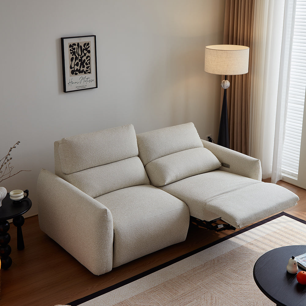 79.1'' Modern Power Recliner Sofa Soft Fabric Upholstered Electric Reclining Couch