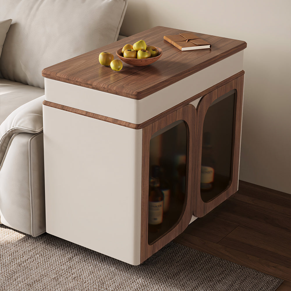 Modern Lift Top Coffee Table with Storage Extendable Wooden Coffee Table with Open Shelves Multi-Functional Living Room Table