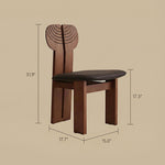 Load image into Gallery viewer, Modern Artistic Dining Chair Set of 2 Solid Wood Frame Upholstered Seat Carved Back Accent Chair
