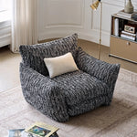 Load image into Gallery viewer, Modern Striped Upholstered Lounge Chair Minimalist Accent Armchair with Curved Arms and Deep Seat
