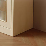 Load image into Gallery viewer, Modern Cream Vanity Desk with Storage Drawers
