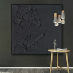 Load image into Gallery viewer, Handmade Abstract Wall Art – Black and White Textured Modern Painting
