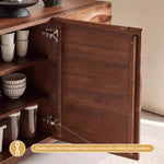 Load image into Gallery viewer, Modern Sideboard Solid Wood 3-Door Cabinet Adjustable Shelves

