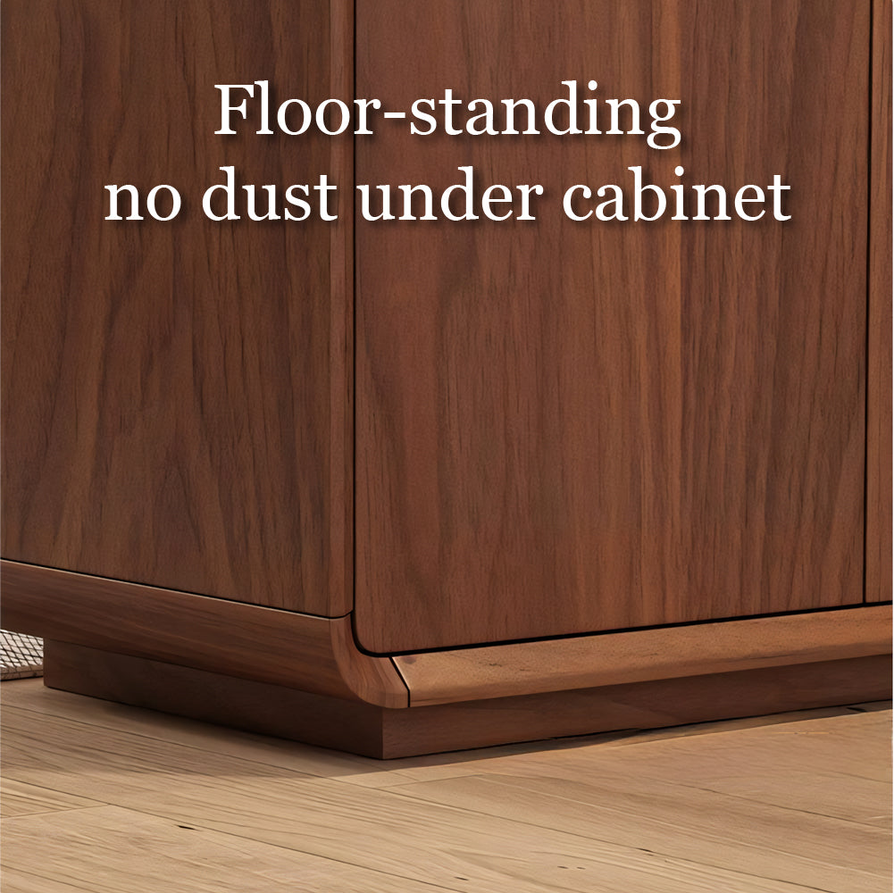 55.1''/62.9'' Modern Walnut Shoe Cabinet with Storage Drawers Large Capacity Entryway Organizer