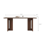 Load image into Gallery viewer, Modern Dining Table Set Solid Wood Legs Walnut Veneer Scratch Resistant Sintered Stone Top

