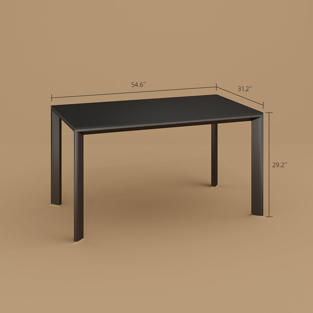 54.6''/ 62.4'' Dining Table Modern Style Elegant Design Spacious Surface for Dining and Gathering