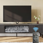 Load image into Gallery viewer, Modern Black Electric Fireplace TV Stand for 65 to 85-inch TVs
