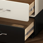Load image into Gallery viewer, Modern Two-Tone Bedside Table with Soft Rounded Edges and Drawer Storage

