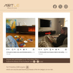 Load image into Gallery viewer, Electric Fireplace TV Stand Flame Effect with 3 Color LED Lights for 65 to 75 inches TVs
