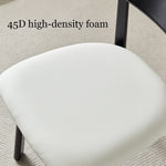 Load image into Gallery viewer, Modern Minimalist Dining Chair Solid Wood Frame with Curved Backrest &amp; Soft Faux Leather Seat
