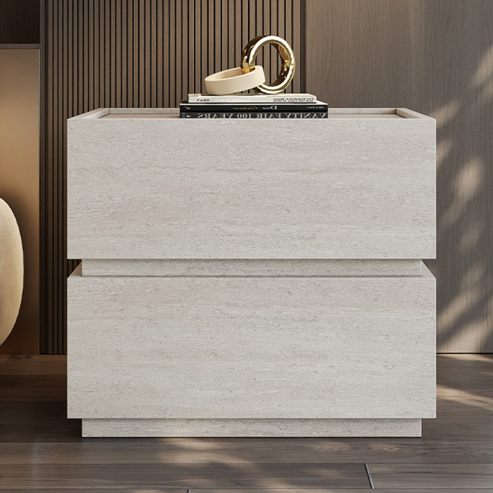Modern Two-Tone Bedside Table with Clean-Lined Drawer