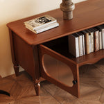 Load image into Gallery viewer, Walnut TV Stand Cabinet with Elegant Design and Spacious Storage Solutions
