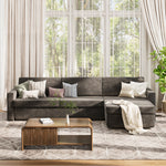 Load image into Gallery viewer, 3-Person Corner Sofa Bed with 3.9&quot; Thick Spring Mattress Independent Spring Mattress Sectional Sleeper Sofa Storage

