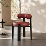 Load image into Gallery viewer, Set of 2 Modern Sculptural Dining Chair Upholstered Seat Minimalist Accent Chair with Metal Frame
