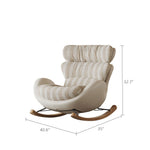 Load image into Gallery viewer, Modern High-Back Rocking Lounge Chair with Striped Upholstery
