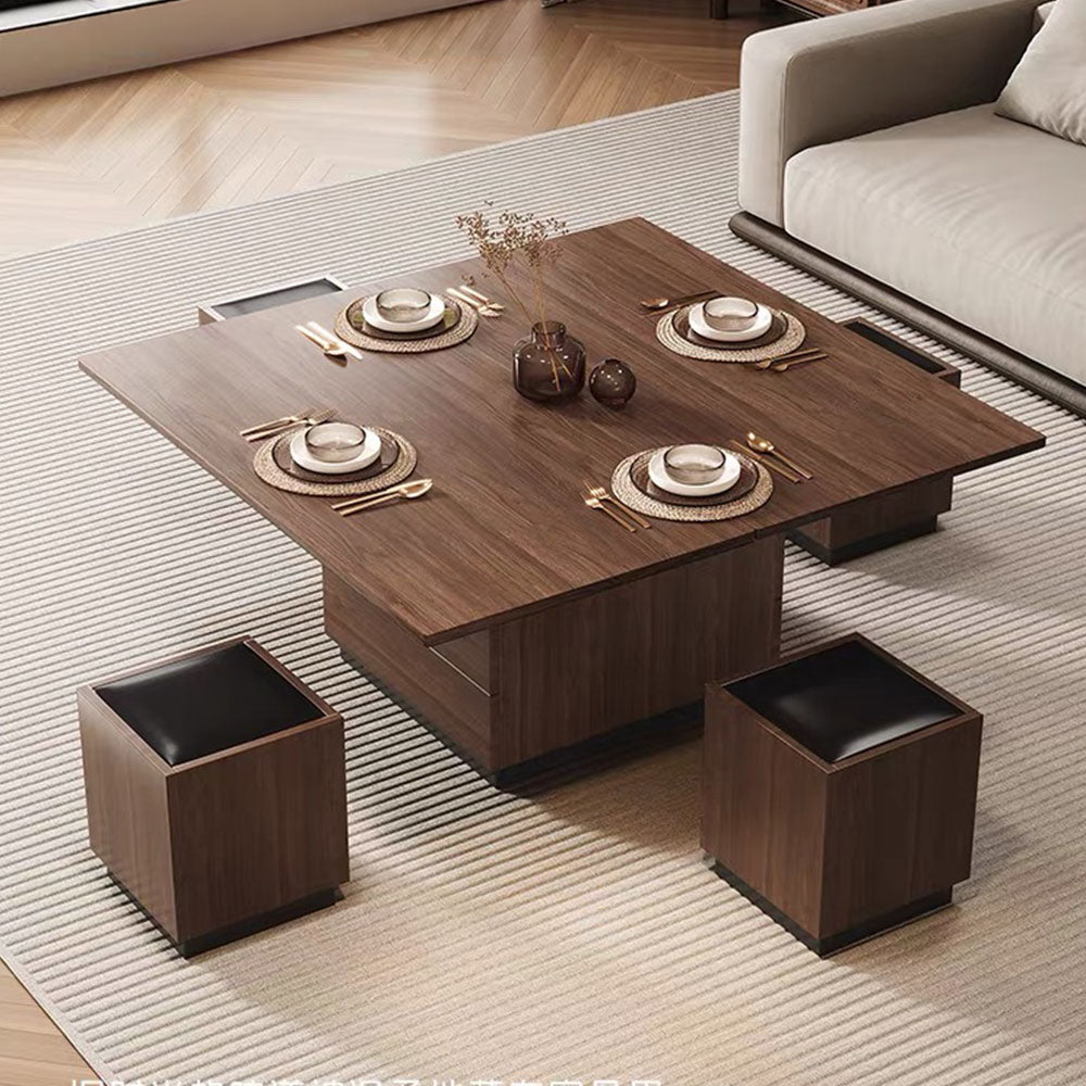 Modern Lift-Top Multifunctional Coffee Table with Storage & Dining Function