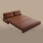 Load image into Gallery viewer, Contemporary Convertible Sofa Bed in Faux Leather Modern Sleeper Sofa for Living Room
