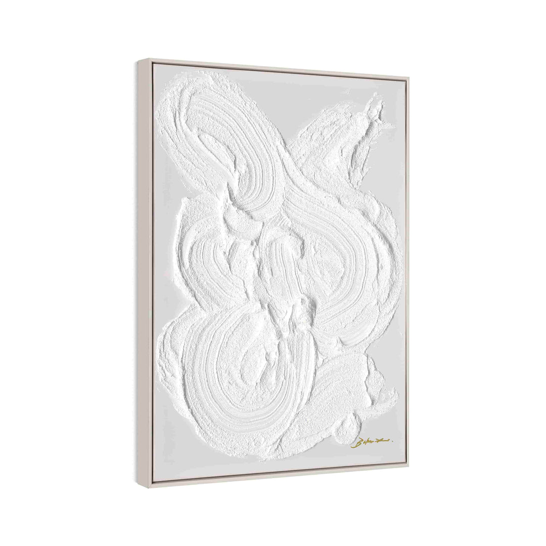 Original Handmade Abstract Wall Art – White Textured Minimalist Modern Painting