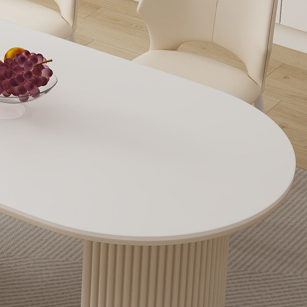 White Extendable Multi-Function Kitchen Island with Storage & Built-In Power Outlets