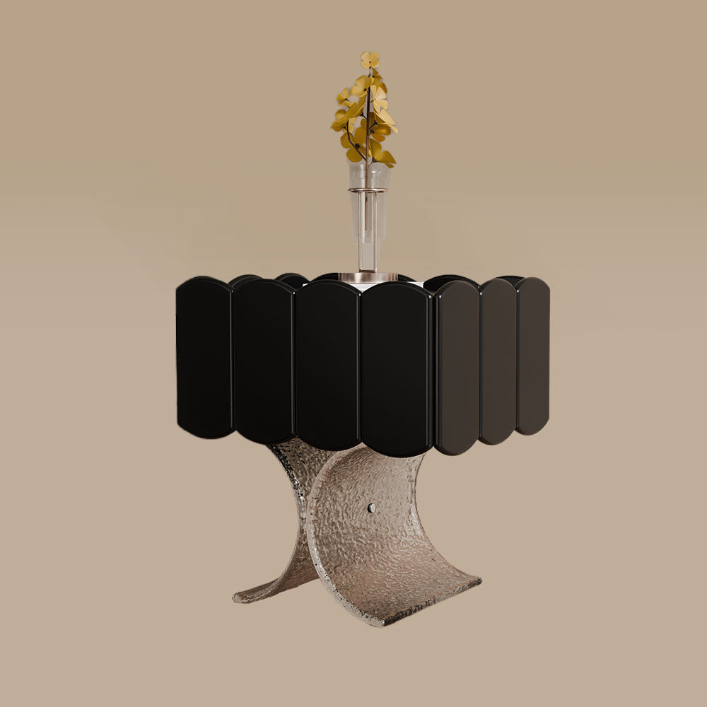 Art-Inspired Smart Nightstand with Curved Design and Motion Sensor LED Light